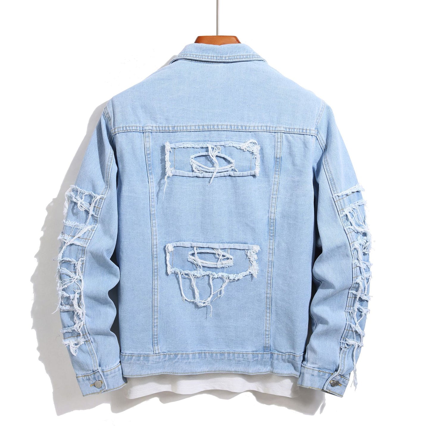 Chaqueta Vaquera Rota para Hombre Estilo Urbano - Vivea Casa