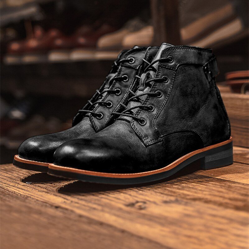 Clyde - Botas ortopédicas de piel para hombre - Vivea Casa