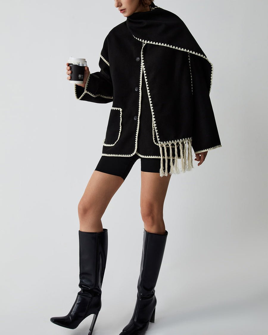 Lesty - Abrigo con Bufanda Oversize - Vivea Casa