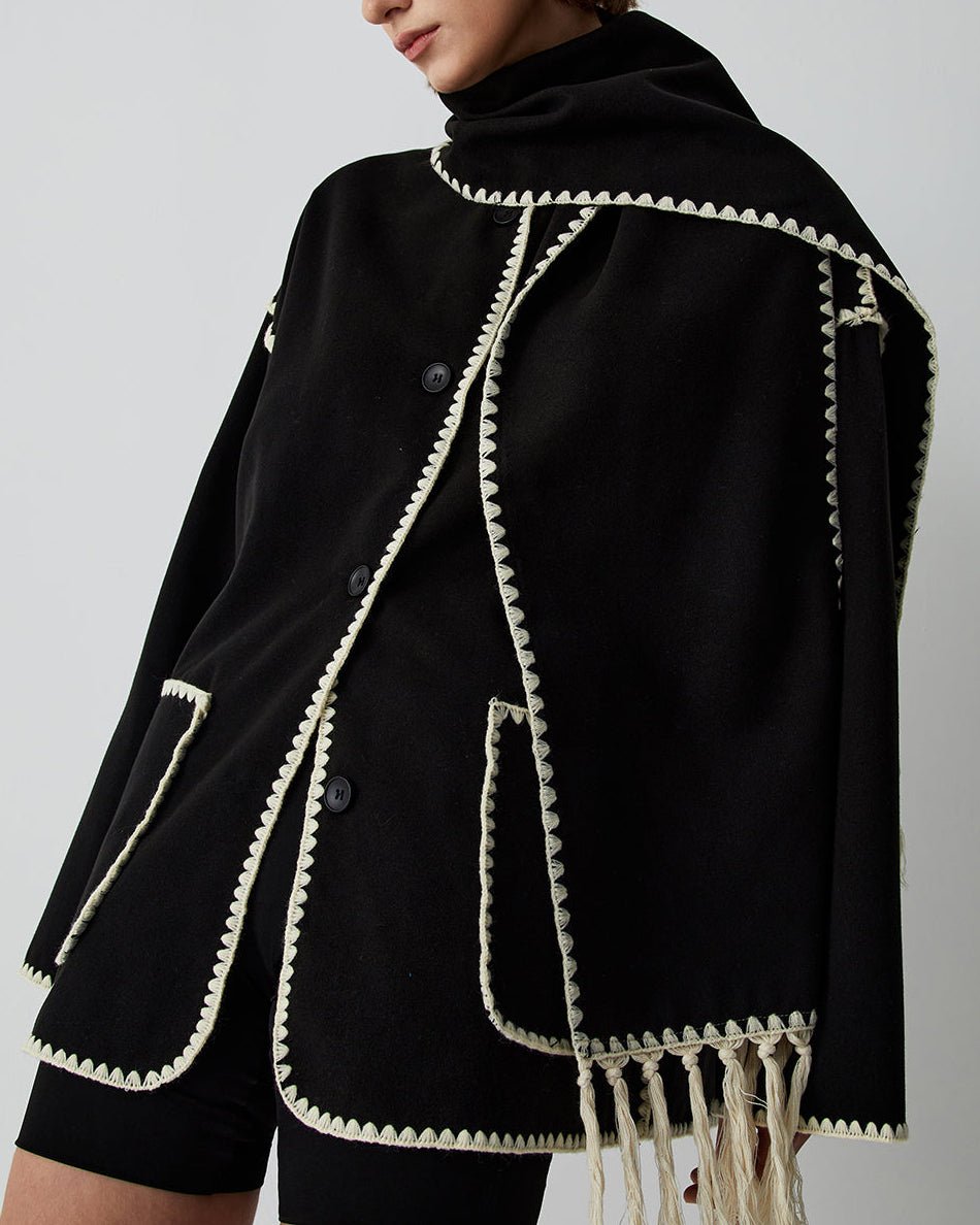 Lesty - Abrigo con Bufanda Oversize - Vivea Casa