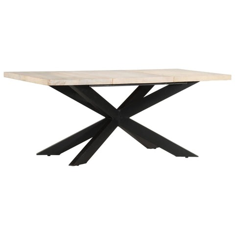 Mesa De Comedor De Madera Maciza Reciclada 180X90X76 Cm