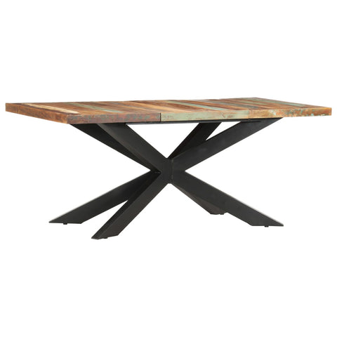 Mesa De Comedor De Madera Maciza Reciclada 180X90X76 Cm