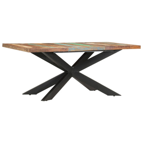 Mesa De Comedor De Madera Maciza Reciclada 180X90X76 Cm