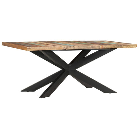 Mesa De Comedor De Madera Maciza Reciclada 180X90X76 Cm