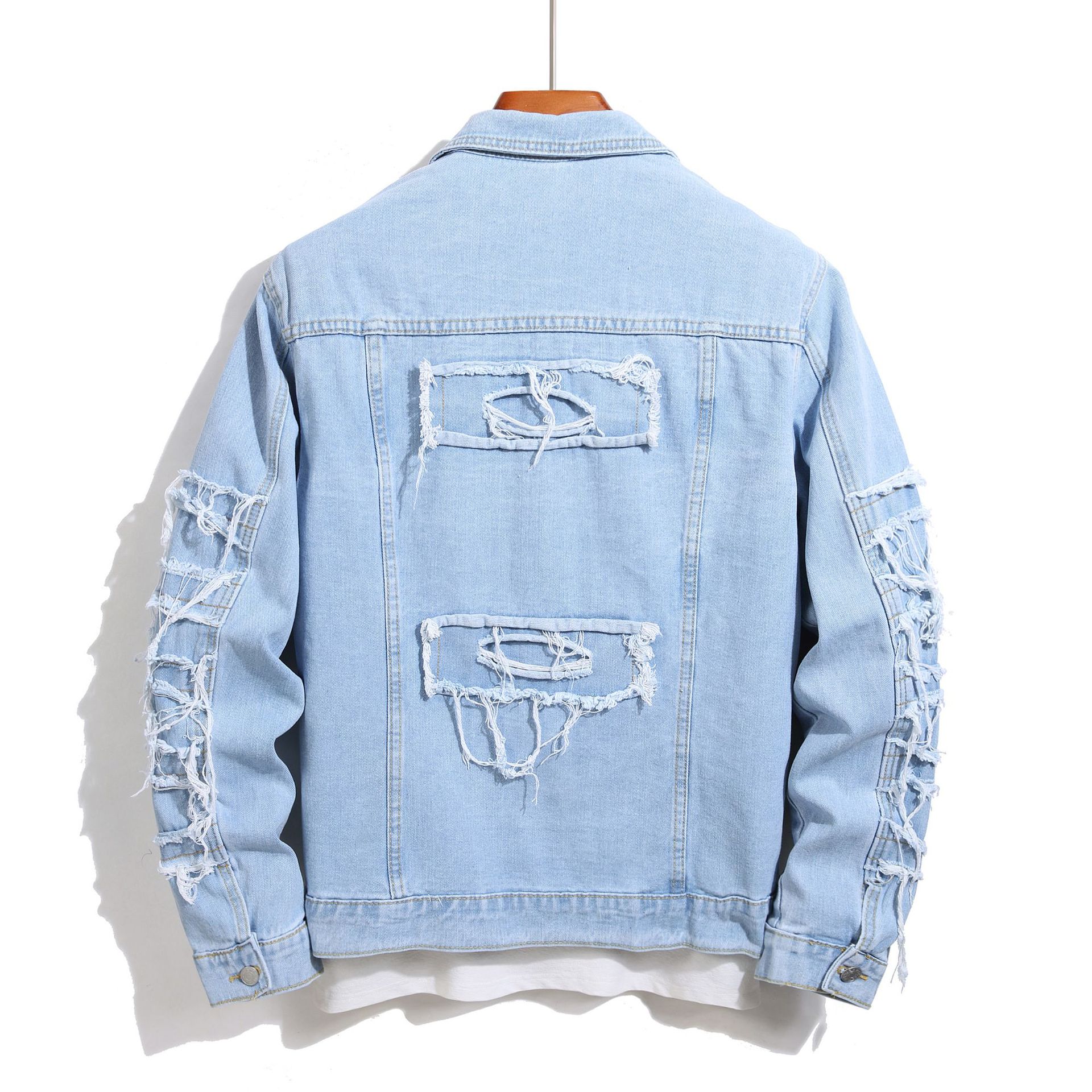 Chaqueta Vaquera Rota para Hombre Estilo Urbano - Vivea Casa