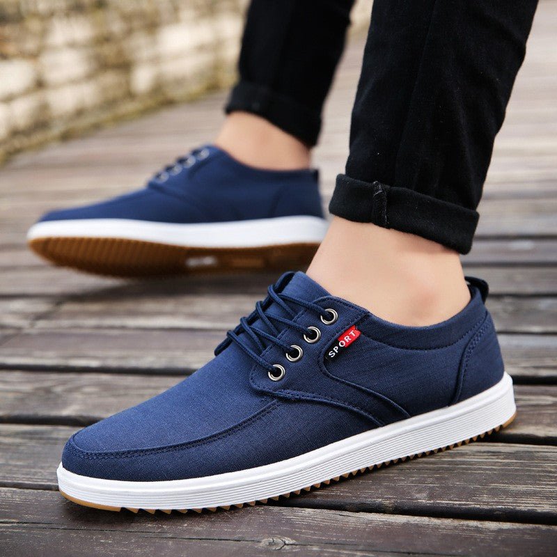 Javier - Zapatillas Casual de Lona Hombre con Cordones - Vivea Casa