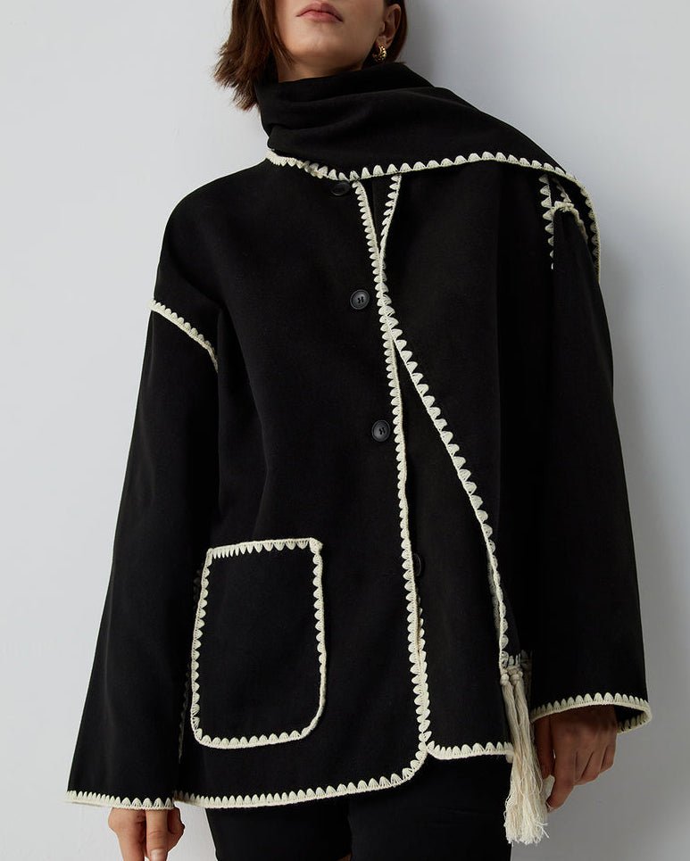 Lesty - Abrigo con Bufanda Oversize - Vivea Casa